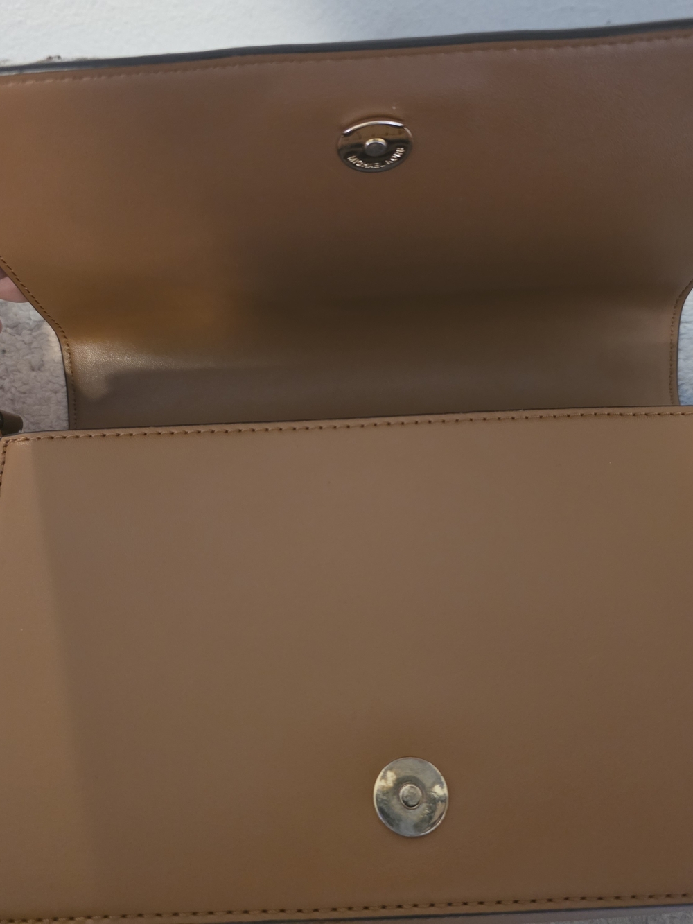 Michael Kors Brown/Black Logo Crossbody Bag with Stud Detail - Picture 6 of 6